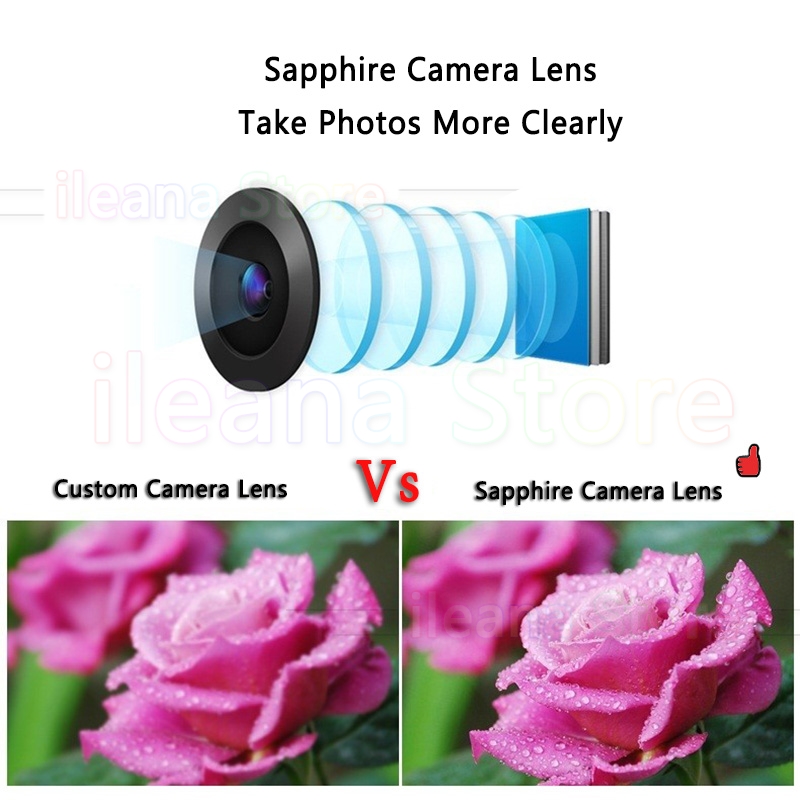 Originele Sapphire Crystal Back Achteruitrijcamera Glas Ring Voor Iphone 6 6S Plus Camera Lens Ring Cover Vervanging