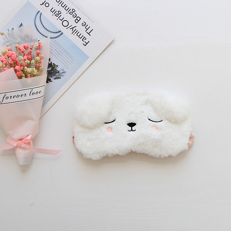 3D noir blanc chat dessin animé masque pour les yeux sommeil masque pour les yeux ronflement yeux chaton masque pour les yeux maison voyage lunettes ombrage sommeil sieste