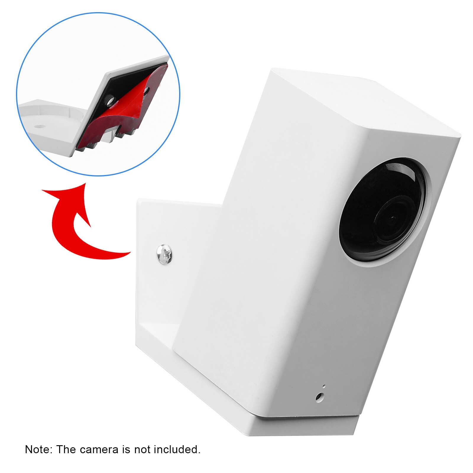 Screwless Tilted Wall Mount Kit Replacement for Wyze Cam Pan Camera Holder Strong Adhesive Mount Full Tilt & Pan Function