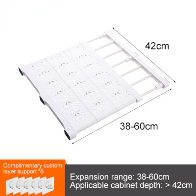 Adjustable Wardrobe Closet Organizer Clothes Storage Shelves for Kitchen Bathroom Telescopic Holders Shelf Wall Mounted Racks: Mint