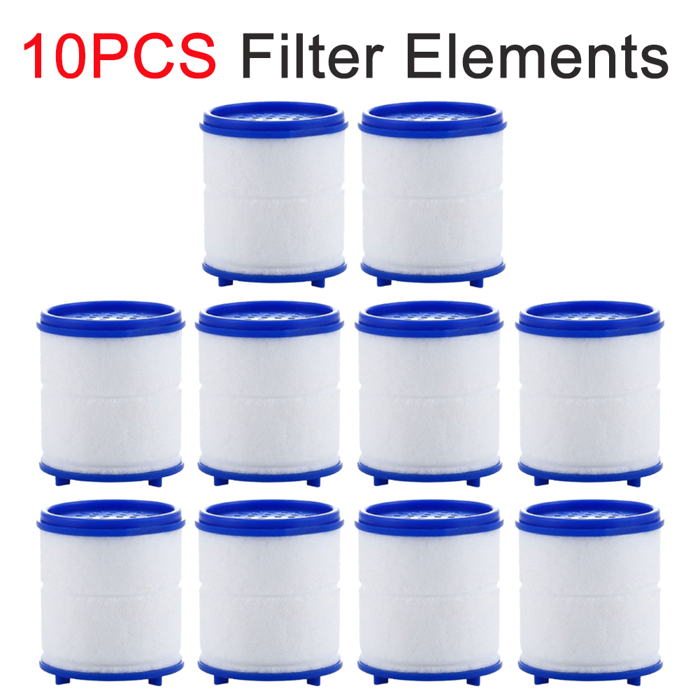 Elementos de filtro de grifo, purificador de agua para ducha, filtración de algodón PP para cocina y baño, elimina cloro, metales pesados: Azul marino