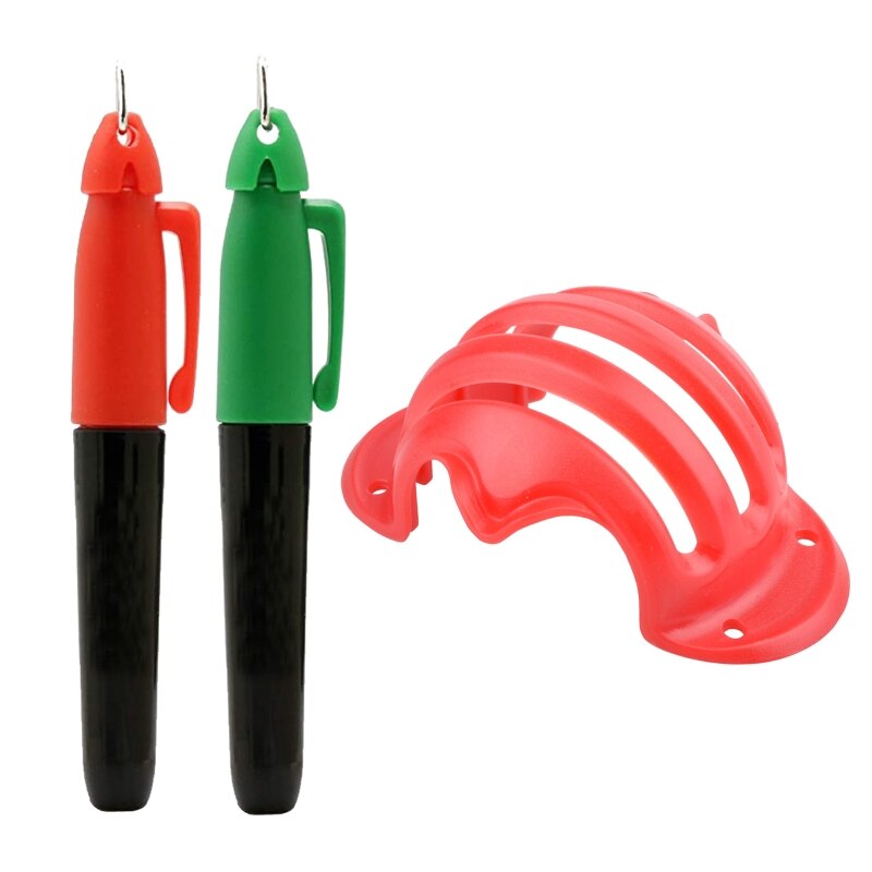 094C 3Pcs Alignment Tool Marks Template Marks Sign Tools with 1 Golf Ball Marker Pen