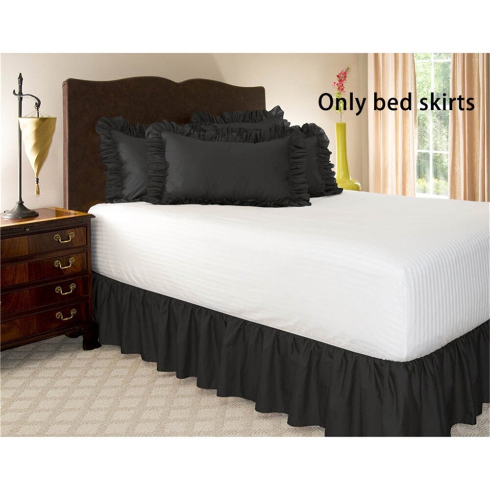 Ensfarvet børstet stof prinsesse sengetæpper uden sengeflade elastik bånd seng nederdel to størrelse 38cm højde sengetæppe: 01 / 150 x 200cm
