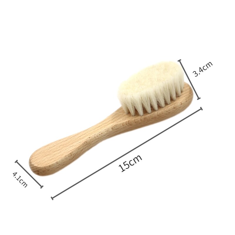 Sales Veiligheid Goede Natuurlijke Wol Beuken Houten Kam Kids Baby Haar Borstel