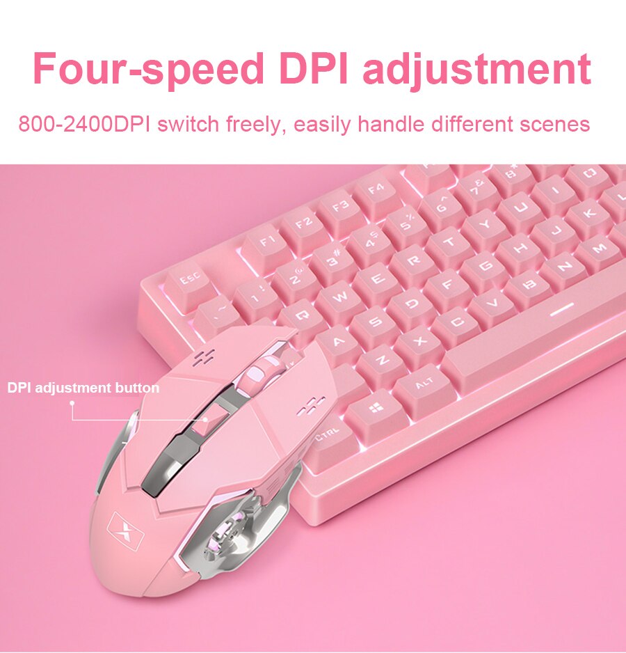 Wireless Gaming Keyboard Mouse Set Rechargeable PC Gamer Keyboard Backlit Mechanical Feeling Keyboard Game Mouse For PC Gamer