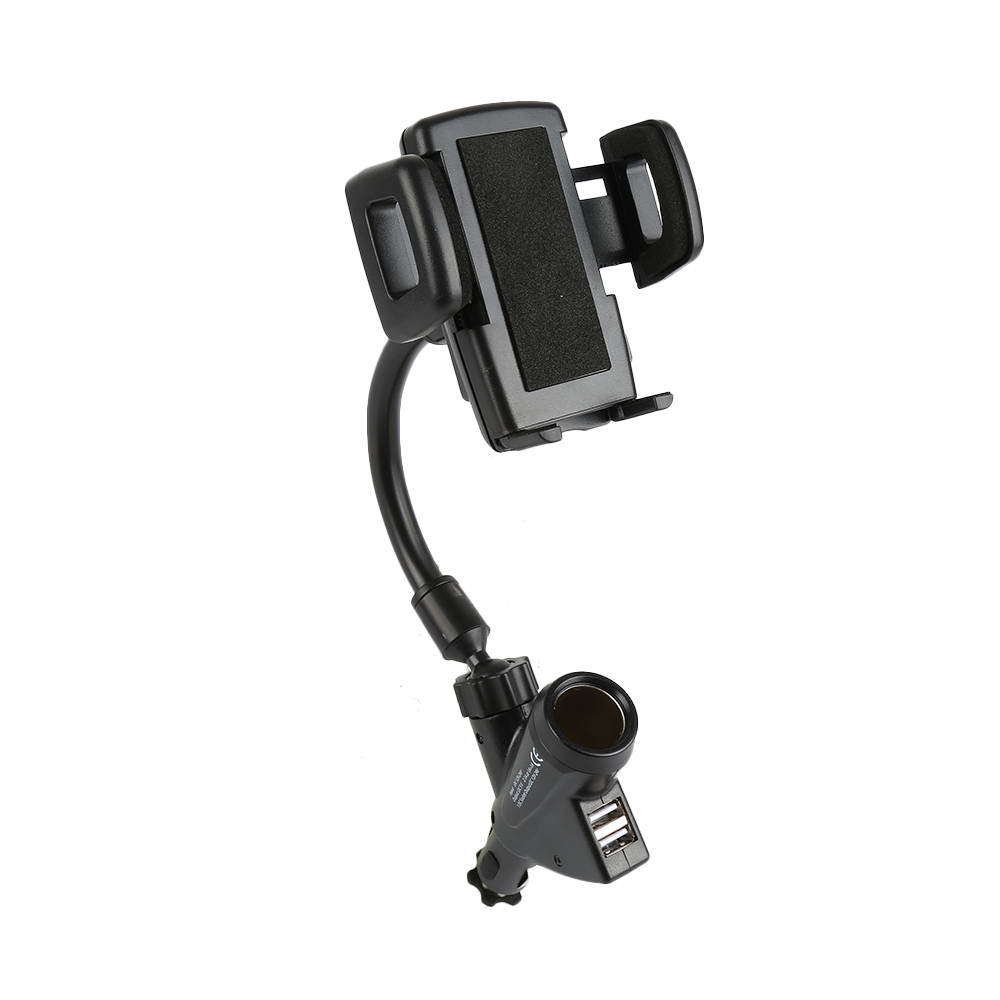 Dual USB Car Charger Houder met Sigarettenaansteker Opladers voor Mobiele Telefoon Auto Interieur Accessoires Auto Styling