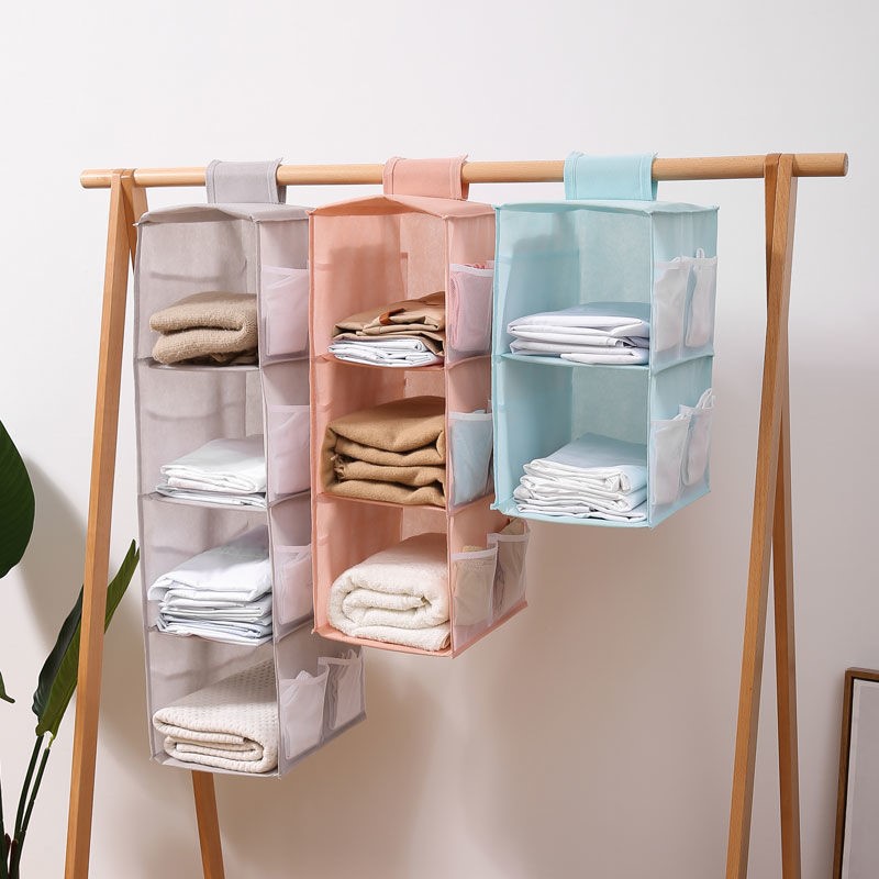 Multi-layer Wardrobe Closet Foldable Item Storage Rack Clothes Inner Hanger closet Oorganizer closets organizer storage shelf
