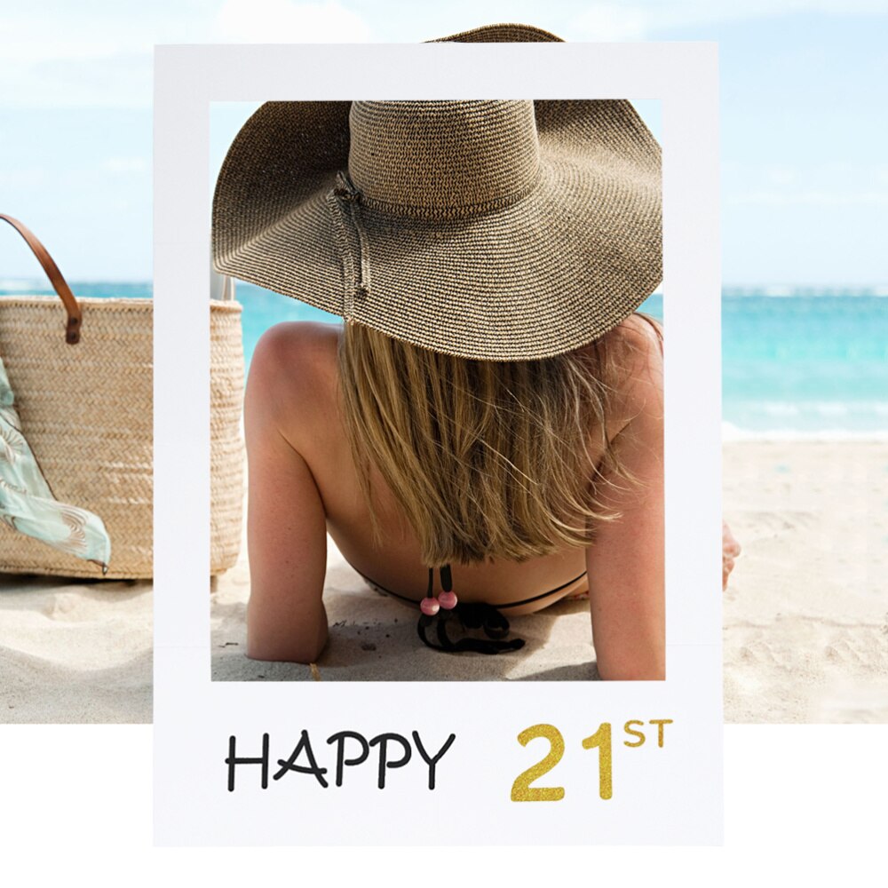 Happy 30th DIY Paper Picture Frame Cutouts Photo Booth Props for Birthday Party: As Shown 1