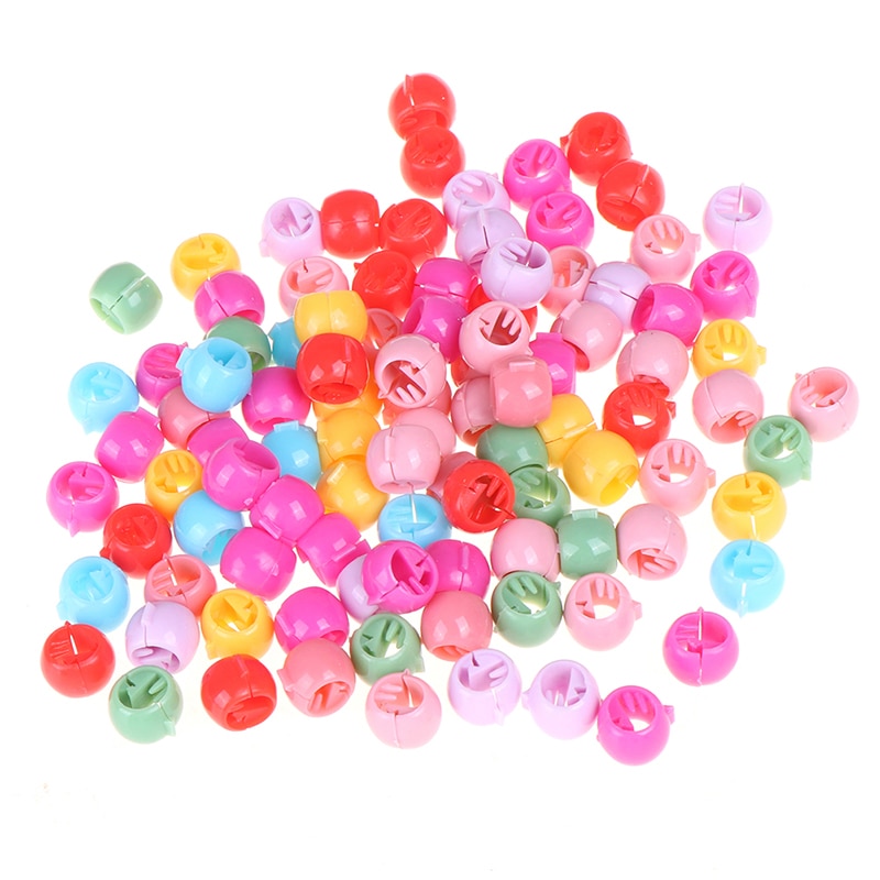 100 pz mini Artiglio Dei Capelli Pinze per Le Donne Ragazze Carino Colori Della Caramella di Plastica Forcelle Trecce di Capelli Creatore Perline Copricapi Dei Capelli accessori