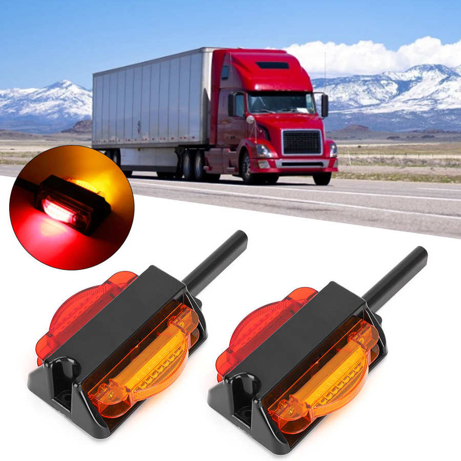 2Pcs 14LED Waarschuwing Achterlicht 12V 6000K Bright Rear Lamp Voor Vrachtwagen Vrachtwagen Kentekenverlichting Truck Pc accessoires