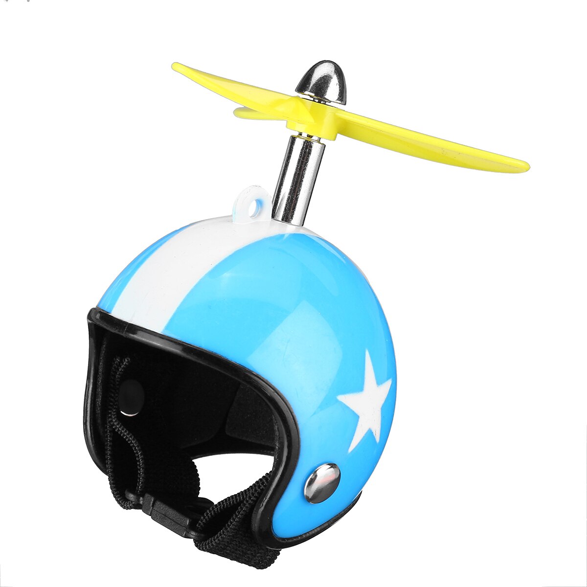 Drôle petit poulet casque pour animaux de compagnie poules oiseau dur chapeau de protection chapeaux transporteurs pour animaux de compagnie fournitures accessoires pour animaux de ferme hélice: Blue star
