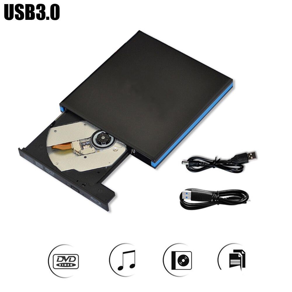 USB 3.0 DVD Burner DVD ROM Player External Optical Drive CD/DVD RW Writer Recorder Portatil Drives for Laptop Computer Mac pc