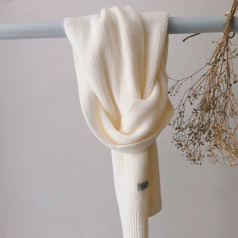 automne nouveauté garçons et filles bonbons couleur écharpe coréenne bébé garçon écharpes: WHITE