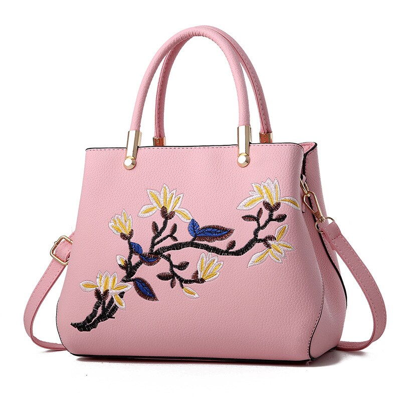 Bellishly Dame Bloemen Patroon Modis Handtassen Damesmode Torebki Takken Tassen Schouder Messenger Pack Vrouwelijke Louis Sac: pink