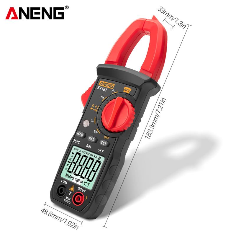 ST181 Smart Digitale Klem Meter Hoge Precisie Multimeter 400A Ac/Dc Stroomtang Digitale Display Backlight Stroomtang