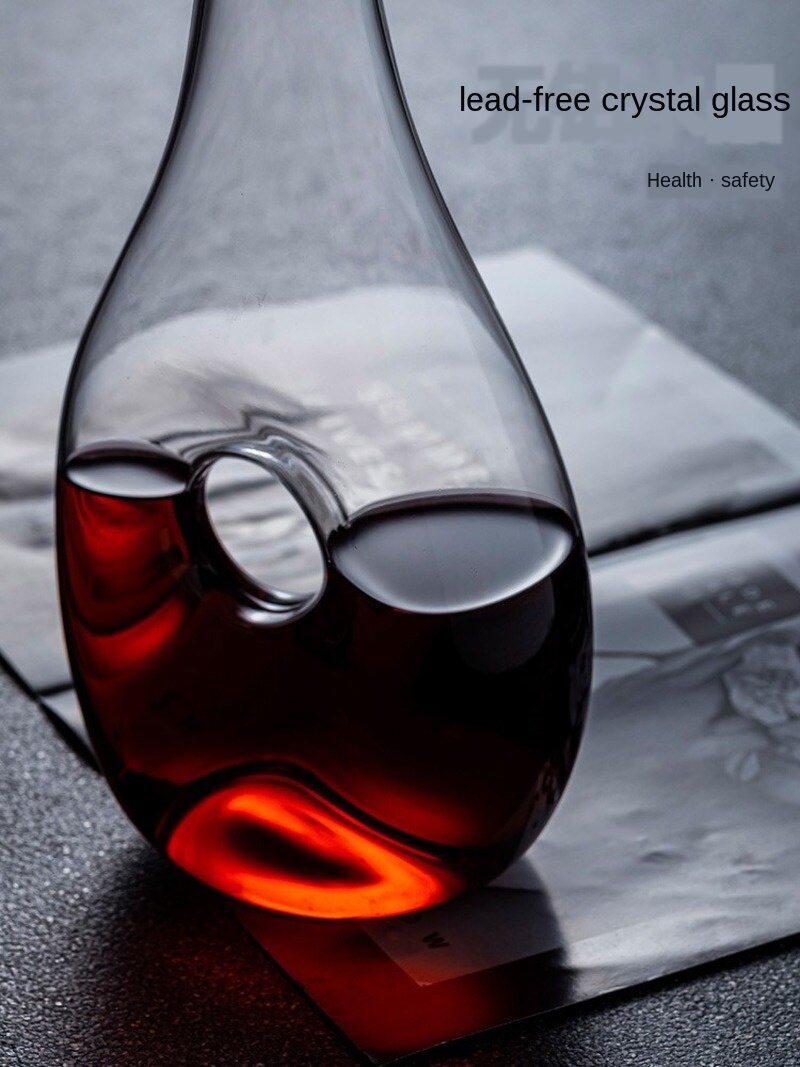 Free Glass Wine Decanter Snail Style Decanter Red Wine Carafe Lead Decanter Superior Wine Aerator WY615