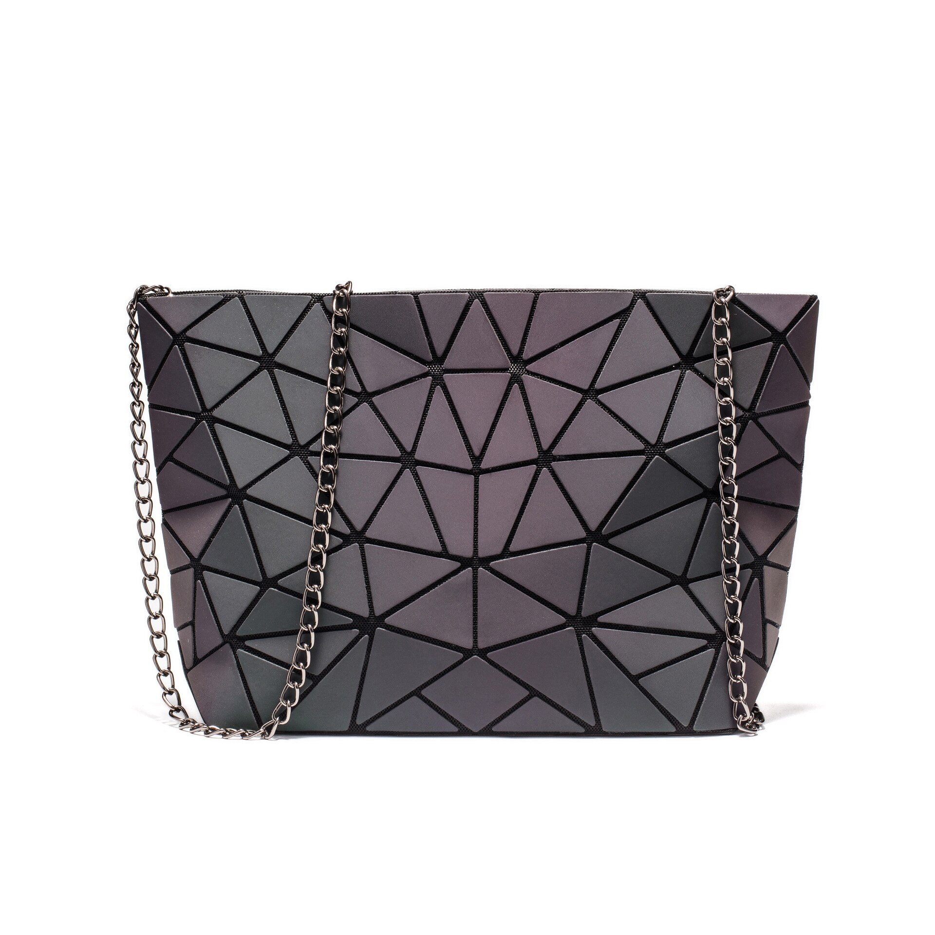 Conjunto luminoso de bolsos cruzados con formas geométricas para mujer, bandolera con cadena para mujer: Shoulder bag