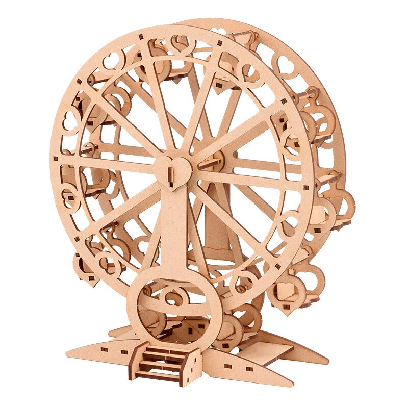 Pariserhjul samling puslespil model træ tredimensionale børns pædagogiske legetøj træ håndværk ornamenterstore spil