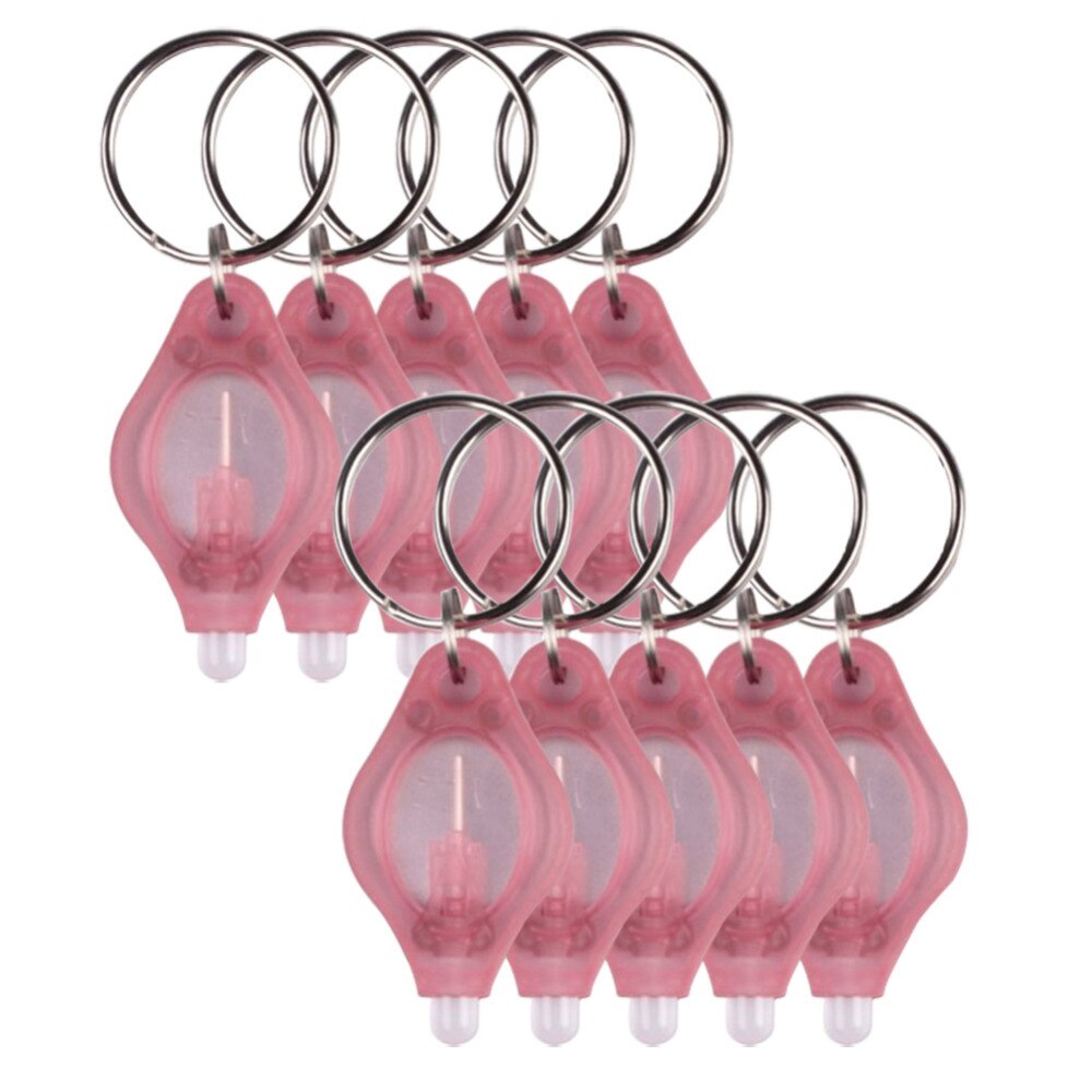 10 stücke Mini Helle LED Taschenlampe Licht Lampe Mikro Licht Keychain quetschen Licht Schlüssel Ring Camping Lanterna Notfall Licht
