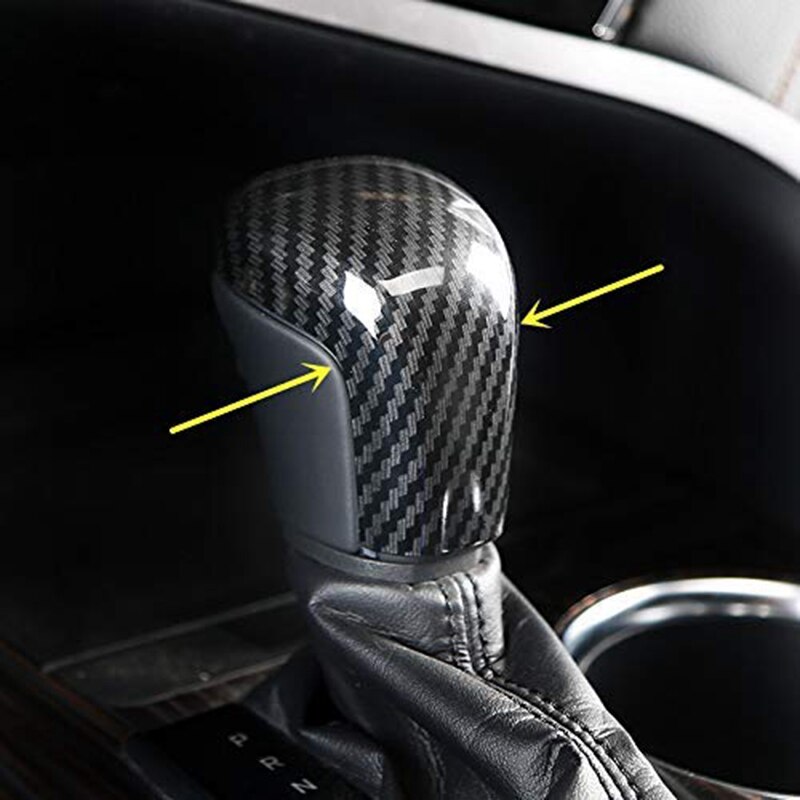 Carbon Fiber Print Gear Shift Knob Cover Trim for Toyota Camry Avalon Corolla Hatchback