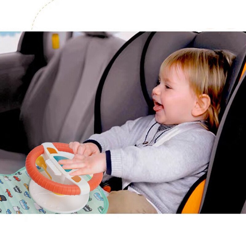 Coche de juguete de imitación para conducir bebés, volante de simulación, música ligera, Educación Temprana, coche de juguete simulado para conducir