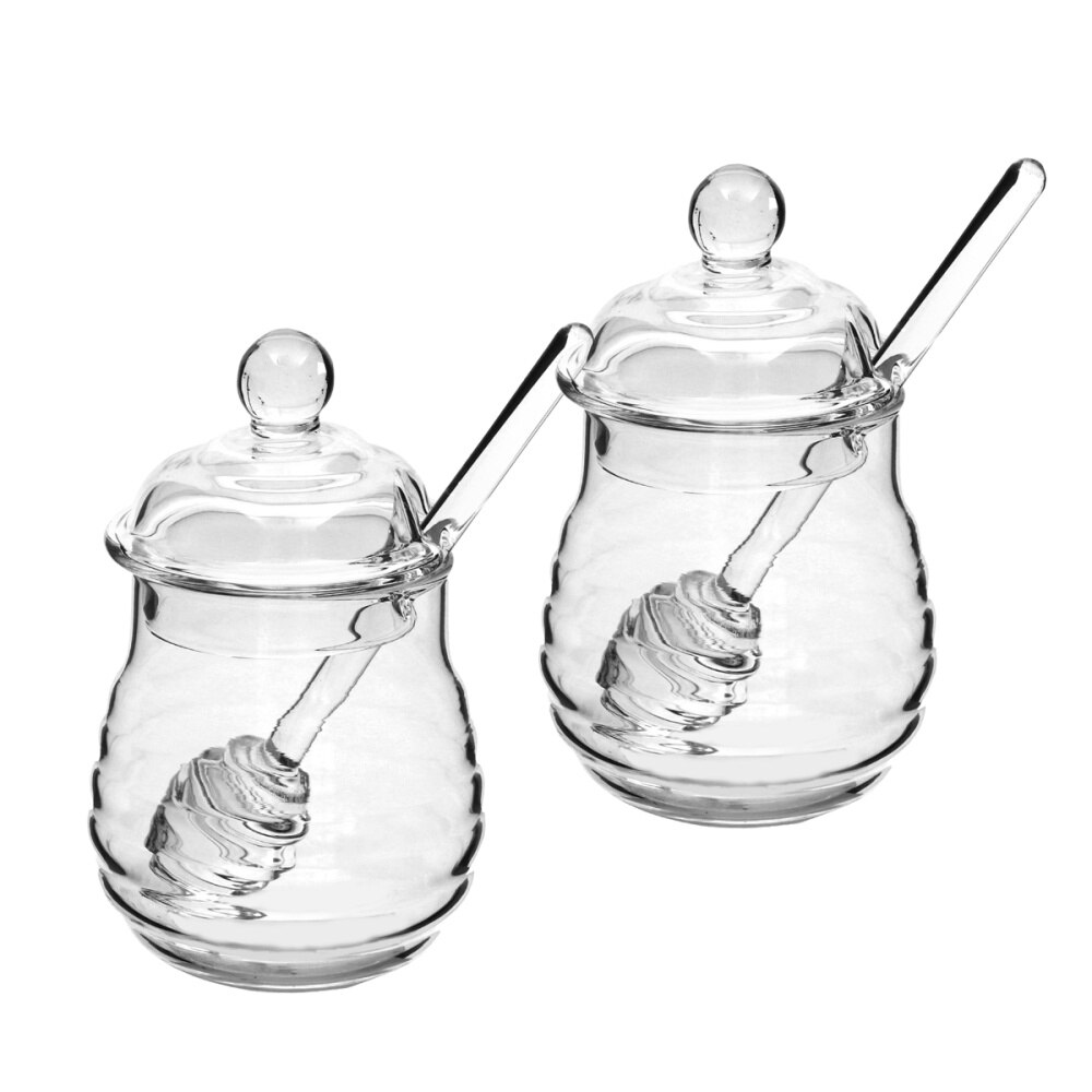 250Ml Glas Honing Pot Clear Jampot Set Met Dipper ... – Grandado