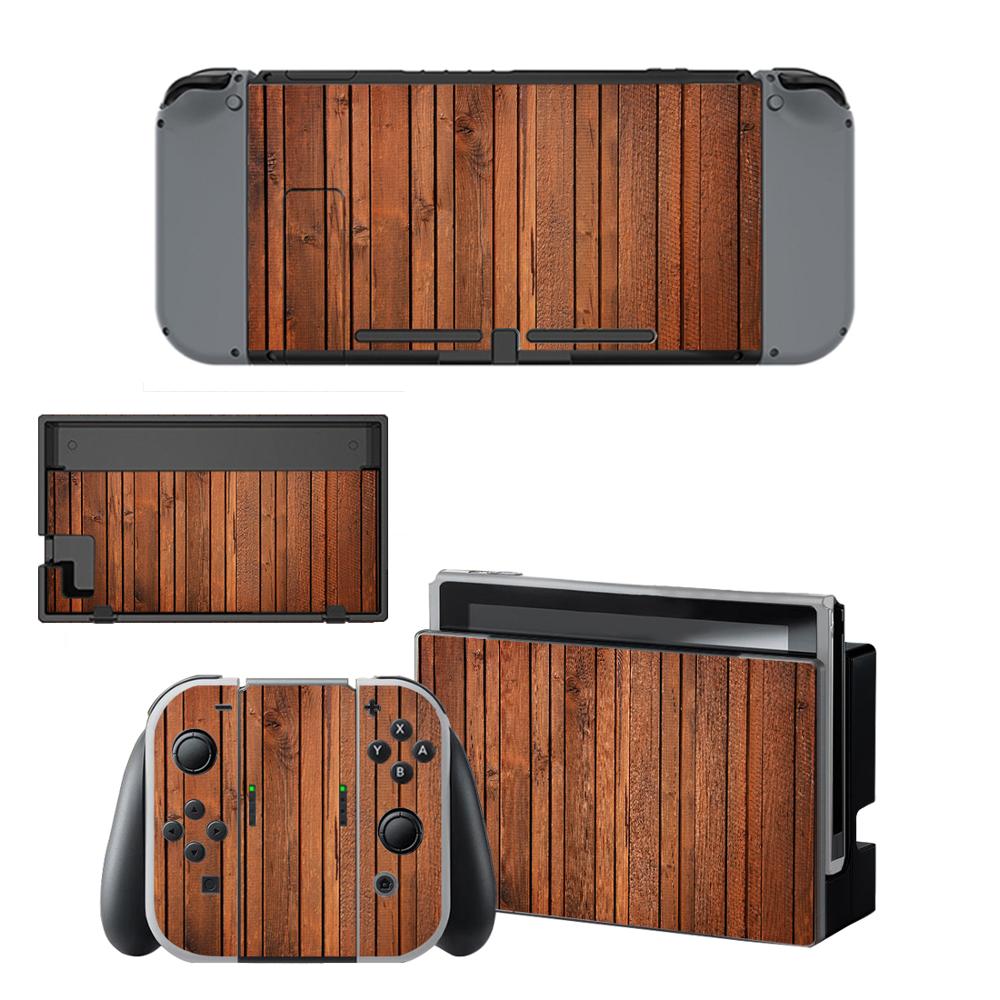 12 arten Holzmaserung Stil Vinyl Aufkleber Haut Aufkleber Für Nintendo Schalter NS NX Konsole Protector Spiel Accessoriy NintendoSwitch: Style 10