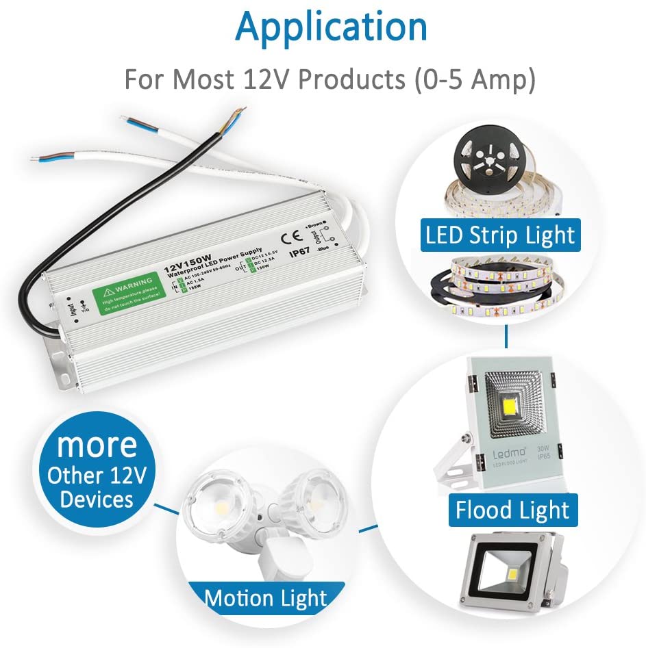 Waterdichte IP67 Led Driver Ac Dc 12V/24V 10W 20W 30W 50W 80W 100W 150W 200W Voeding Voor Strip Licht Ondergrondse Outdoor Gar