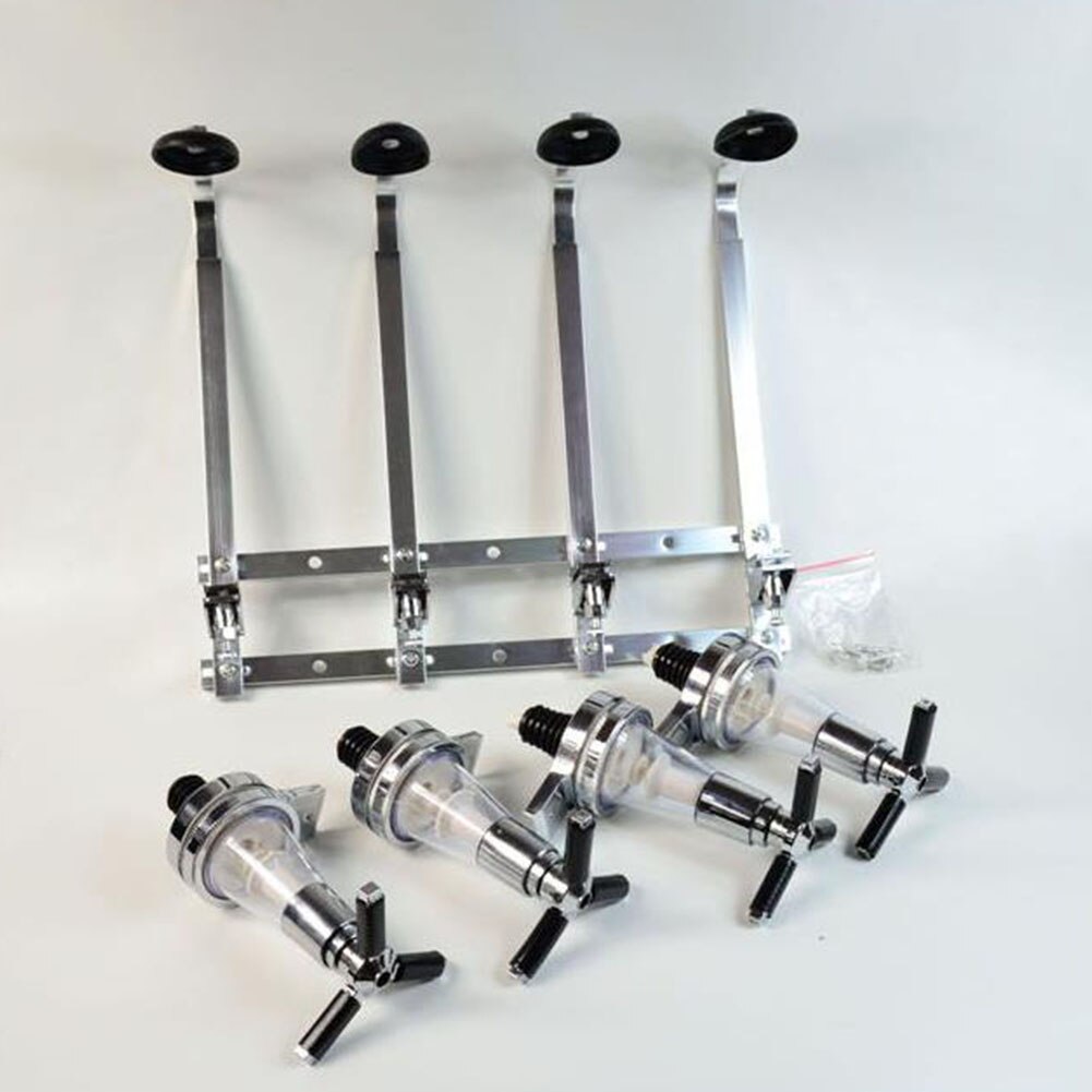 4 Spring-Loaded Wall Mounted Wine Dispenser Beer Home Space Saving Tools Bar Drinking Pourer Party Bottle Holder Accessories