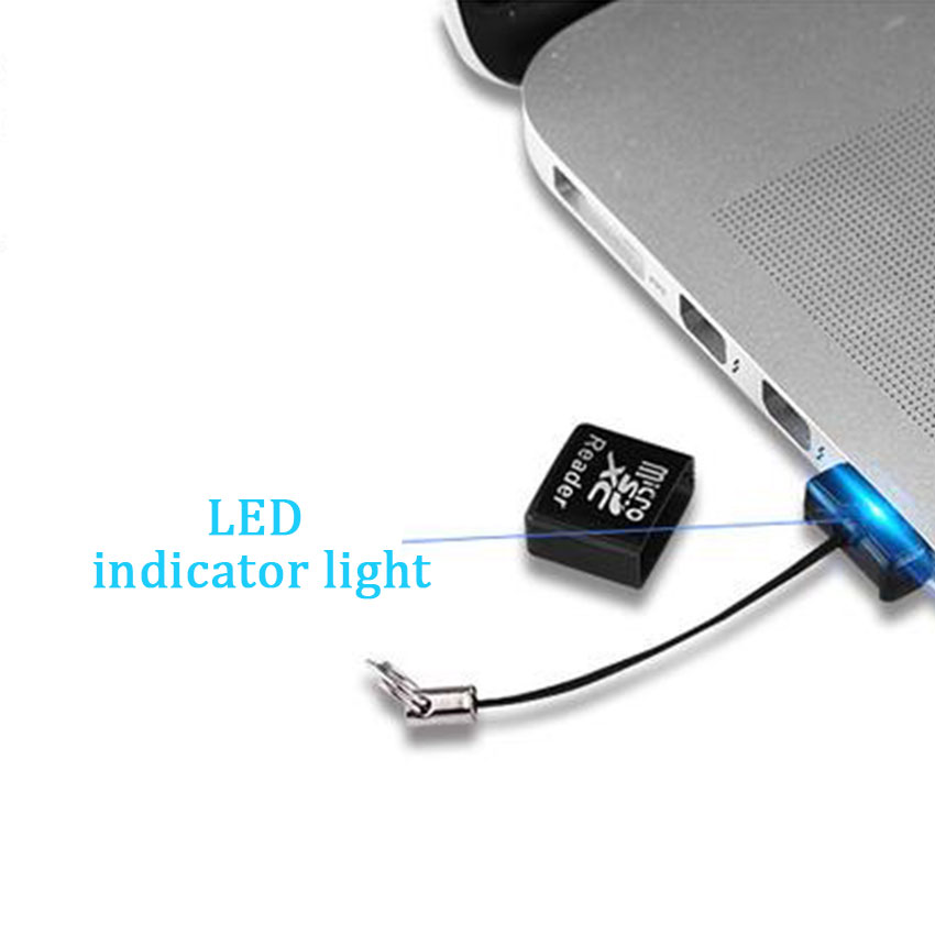 Mini Card Reader Super Speed USB 2.0 Mini SD/SDXC TF Card Reader Adapter Card Reader For Computer