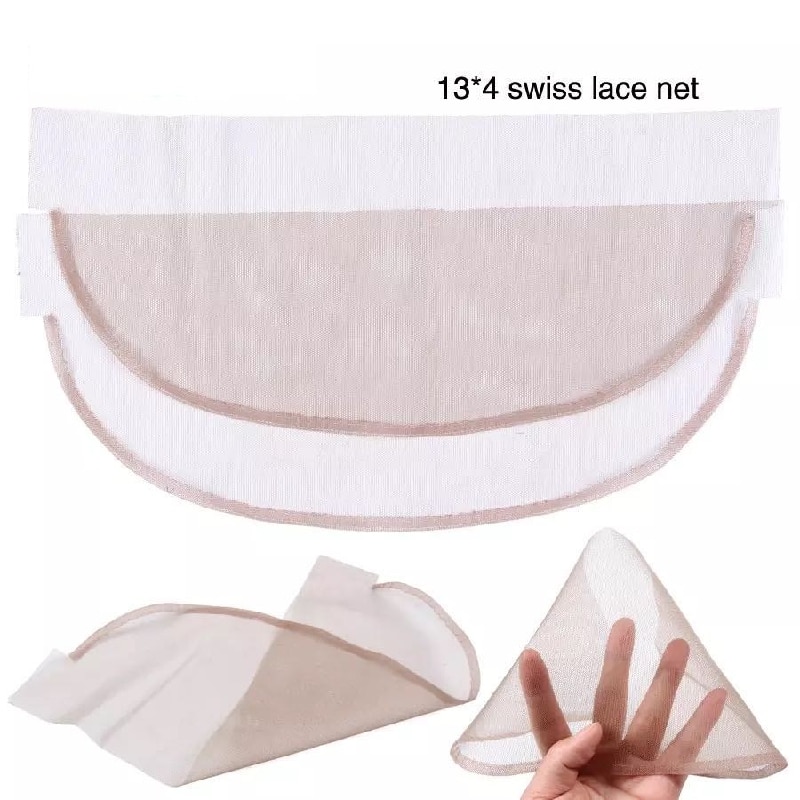 Top schweizisk net til blonde paryk base cap blonde frontal lukning materiale 1 stk/parti brun farve 4*4 13*4 frontal net