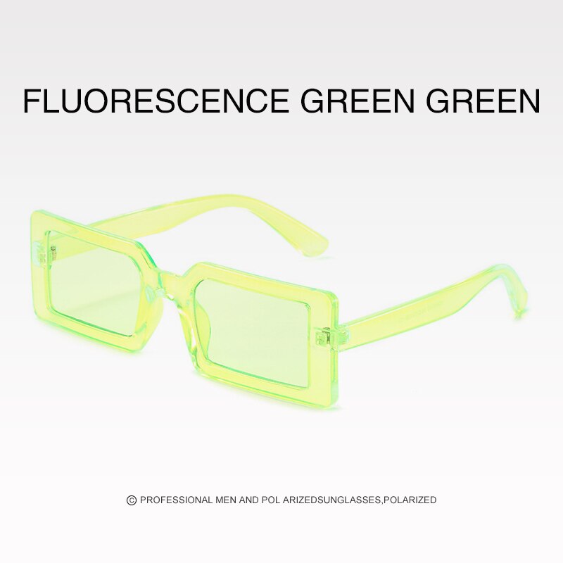 Brand Groene Rechthoek Zonnebril Vrouwen Vintage Rechthoekige Frame Mode Brede Zonnebril Vrouwelijke Zonnebril Voor Vrouwen: Color 05