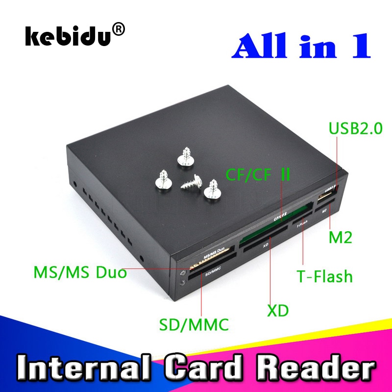 Kebidu tragbare Alle In 1 Interne Kartenleser USB 2.0 3,5 "Floopy Bay Front Panel Card Reader USB Flash Memory kartenleser