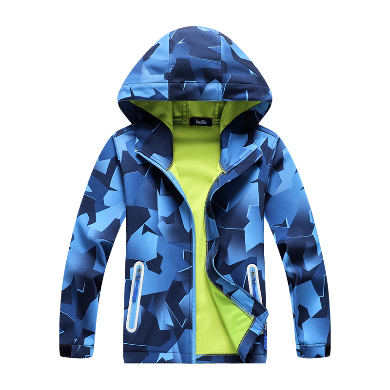 Jungen Tarnung Vlies Jacken freundlicher Oberbekleidung Warme Polar- Mantel freundlicher Kleidung Wasserdicht Winddicht Jacke Für 6 8 10 12 14 jahr: 1 / 6