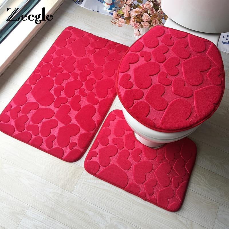 Zeegle badmat badkamer tapijt antislip toilet vloerkleed 3d absorberende vloermatten traagschuim toiletmatten badkamer tapijten