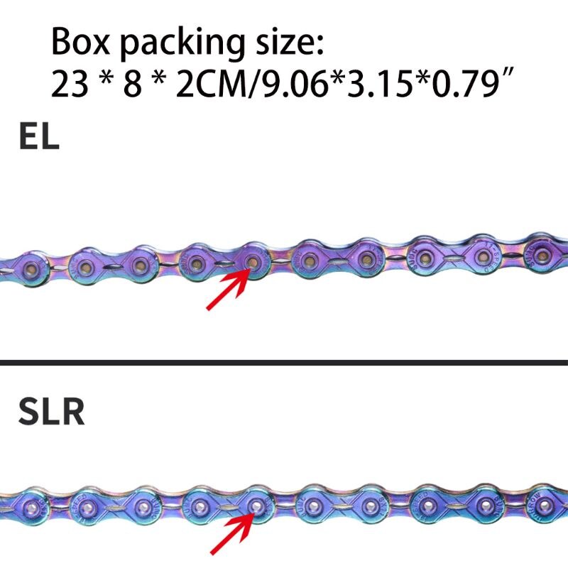 Rainbow Colorful 11 Speed Bicycle Chain Half Full Hollow Mountain Road Bike Part J6PF