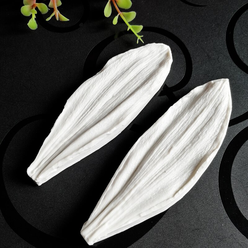 Moule en Silicone M2490 pour décoration de gâteau, pétale, feuille de lys, veines, fleurs, Fondant, chocolat, pâte à sucre, porcelaine froide