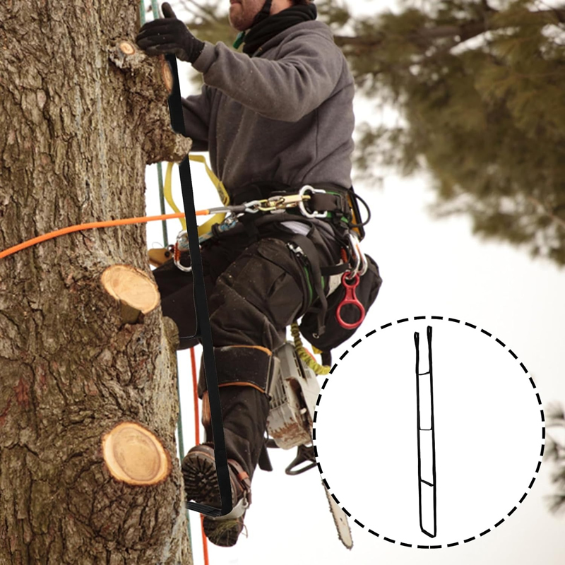 Portable Hunting Tree Climbing Aider with Anti-Skidding Steps Climbing Rope Ladder for Rock Climbing Caving Canyoning