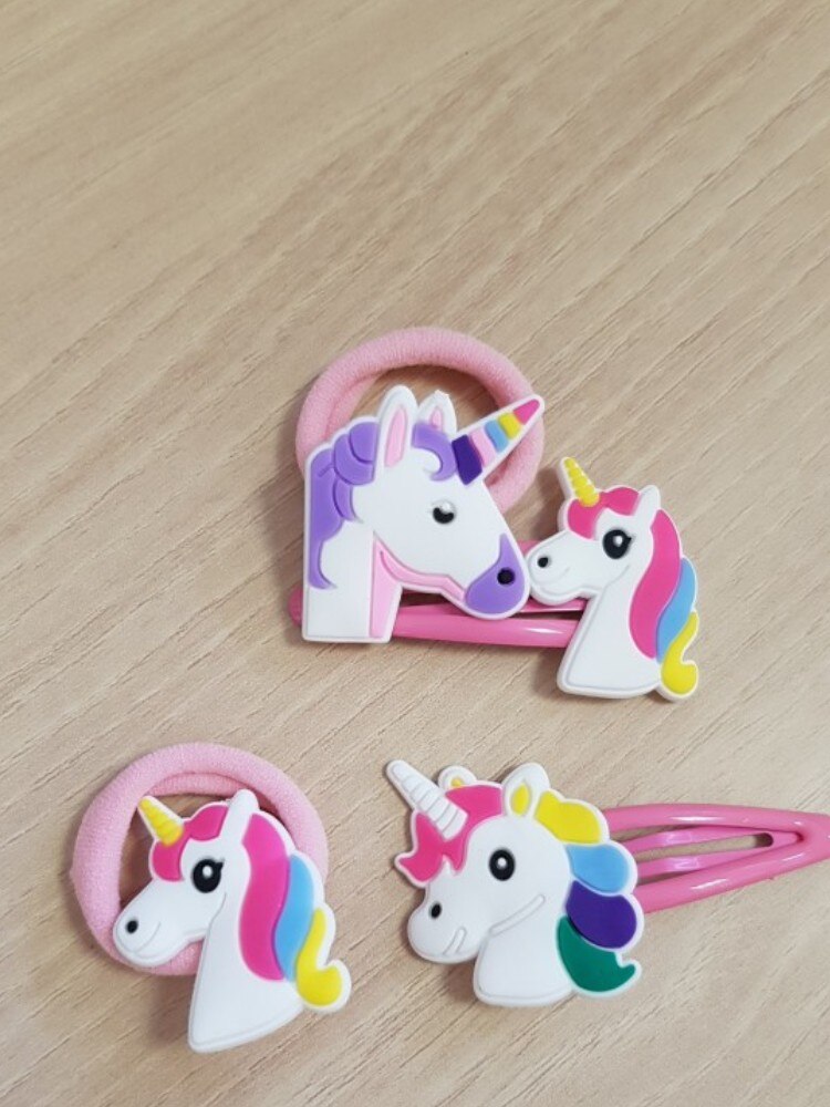 Diademas de dibujos de unicornios para niña, diadema elástica, accesorios para el cabello, goma para el pelo, para niños, 1 ud.