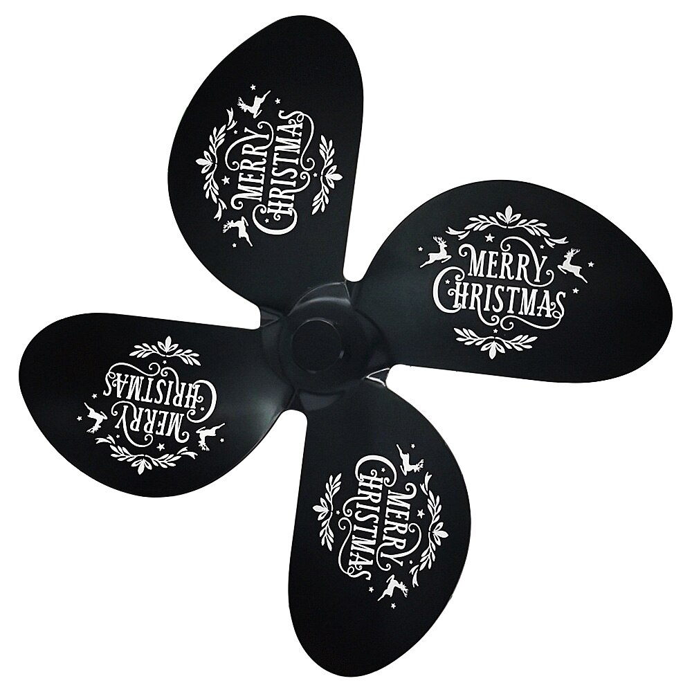 4 Blades Black Stove Fan with Temperature Monitor Fireplace Fan Wood Burner Stove Thermal Heat Power Stove Fan: 01