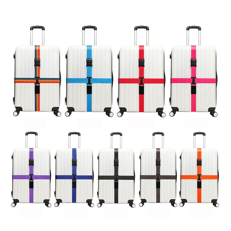 3 chiffres mot de passe croix bagages ceinture valise bande réglable sécurité Bundle bagages corde sangles accessoires de voyage