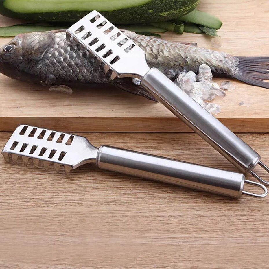 1pc Stainless Steel Fish Skin Brush Fast Remove Fish Skin Cleaning Peeler Seafood Skin Remover Tools Fish Scales Brush