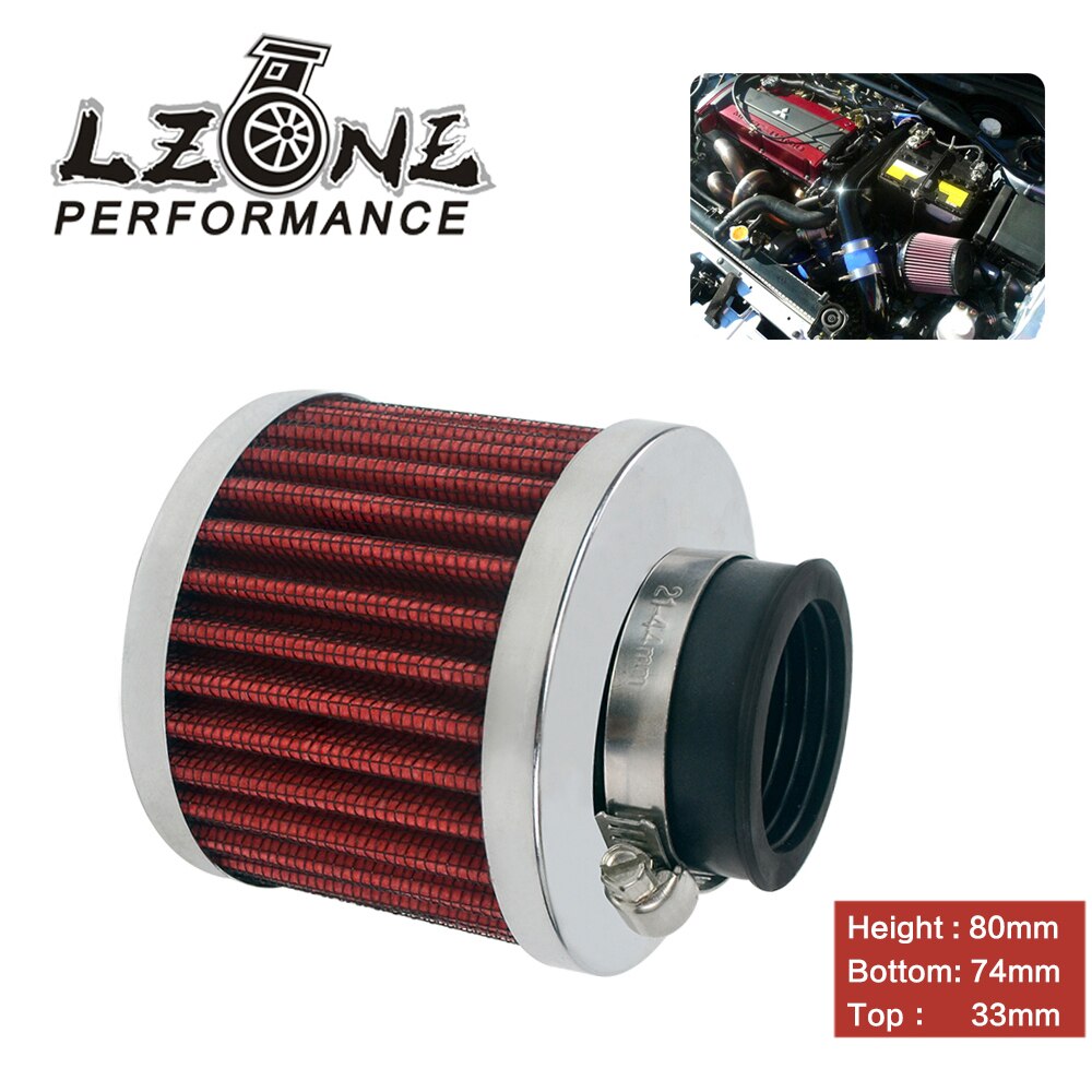 LZONE - Auto Air filter height 85MM, Neck ID:35mm Car Cone Cold Air Intake Filter Turbo Vent Crankcase Breather JR-AIT22