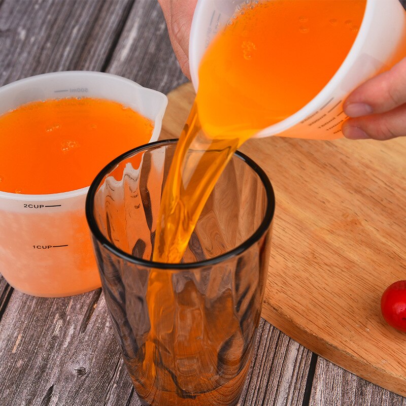 Reusable Measuring Cup Silicone Metering Cup 250ml/500ml Visual Scale Resin Mixing Cup Liquid Measure Casting Molds Eco-Friendly