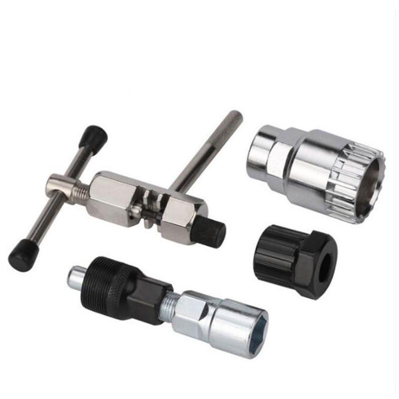 Kit de herramientas de reparación de bicicleta, con cortacadena, removedor de cadena y de soporte, removedor de rueda libre, removedor de manivela y accesorios para bicicleta: Set 2