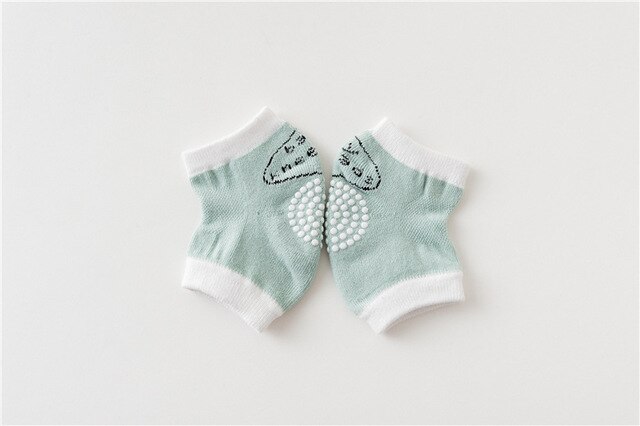 0-3Years Oude Kinderen Zomer Antislip Baby Knieschijf All-katoen Ademend Mesh Baby Skid-Proof Sport Baby 'S kruipen Kneepad: green