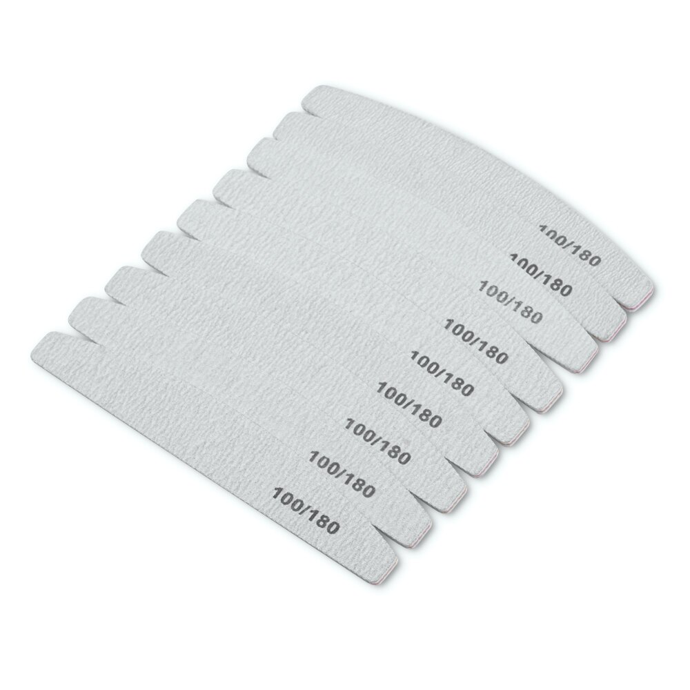 Phoenixy Nail File 100/180 Half Moon Sandpaper Nail Sanding Blocks Grinding Polishing Manicure Care Tools