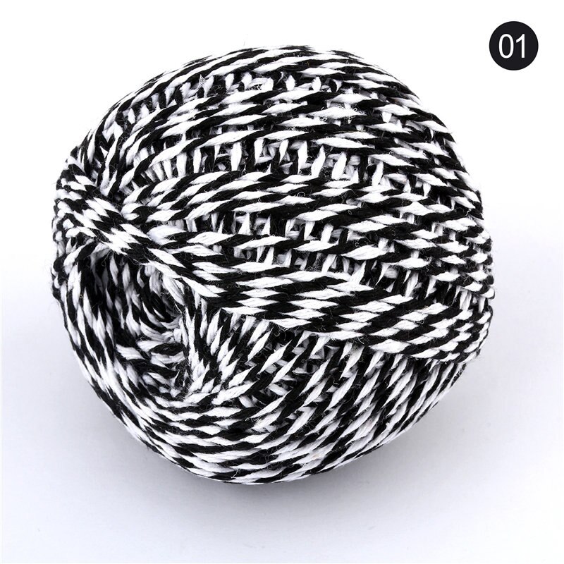 100m 1.5mm-2mm Dubbele Kleuren Katoen Touw DIY Handgemaakte Ambachten Weave Cords Accessoires Mason Jar Decors Wikkelen Tag Koord: color 01