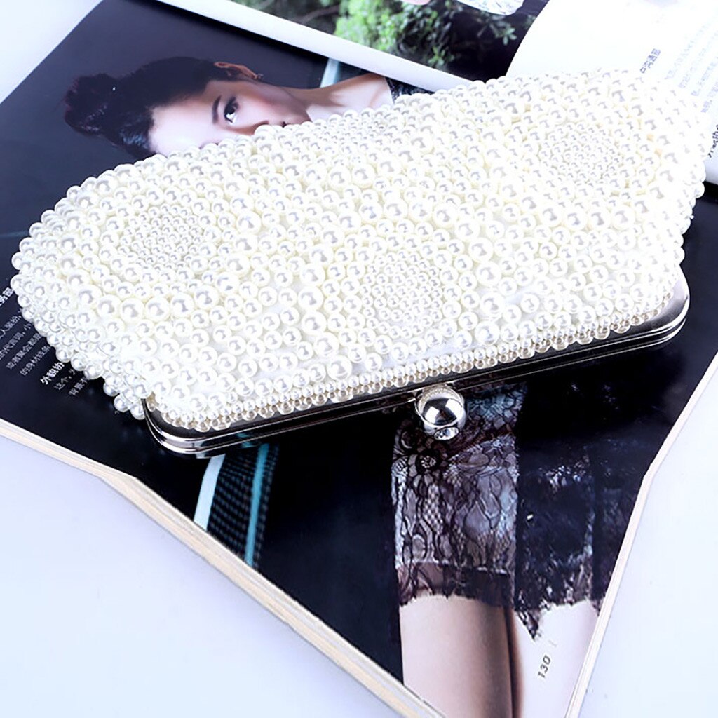 Ladies Clutch Bag Women Evening Party Wild Bag Evening Women Pear Evening Handmade Beaded Clutch Shoulder Cross Bags K612