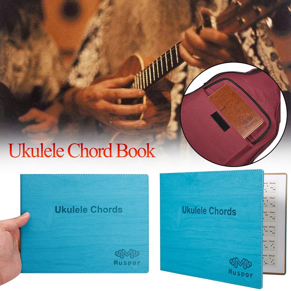 Muspor kannettava havaiji kitara sointu kirja musiikki nautinnollinen instrumentti harjoitusarkki tablatuuri ukulele sointutarvikkeet